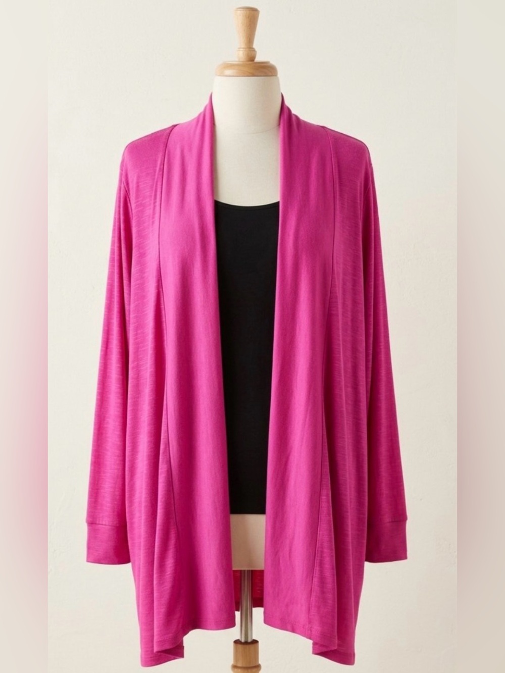 Lane Bryant Magenta Pink Open Front Cardigan